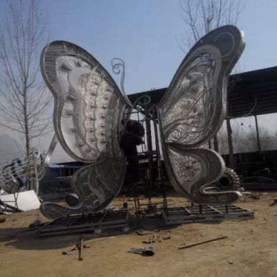 不锈钢蝴蝶 昆虫系列蝴蝶雕塑 花蝴蝶雕塑